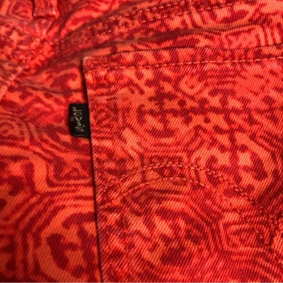 Levi’s 524 Superflow Straight Leg Bright Aztec Print Pants Jeans - Picture 5 of 13